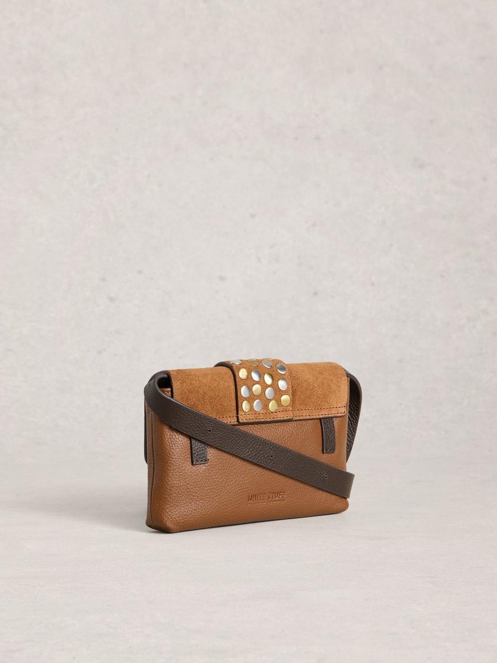 Tabby Landscape Mini Bag in MID TAN - FLAT BACK
