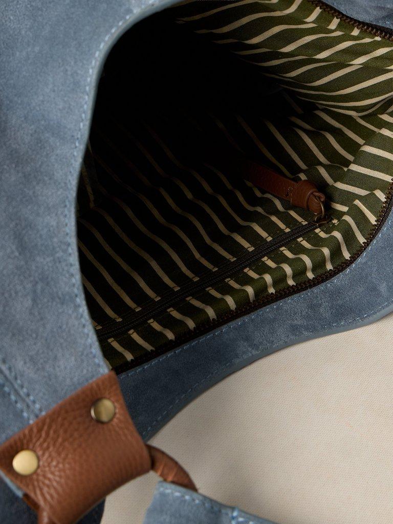 Saffy Shoulder Bag in MID BLUE - FLAT DETAIL
