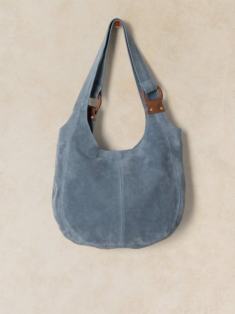 Saffy Shoulder Bag in MID BLUE - FLAT FRONT
