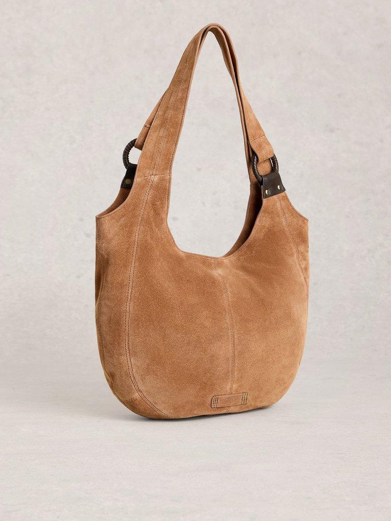 Saffy Shoulder Bag in MID TAN - FLAT BACK