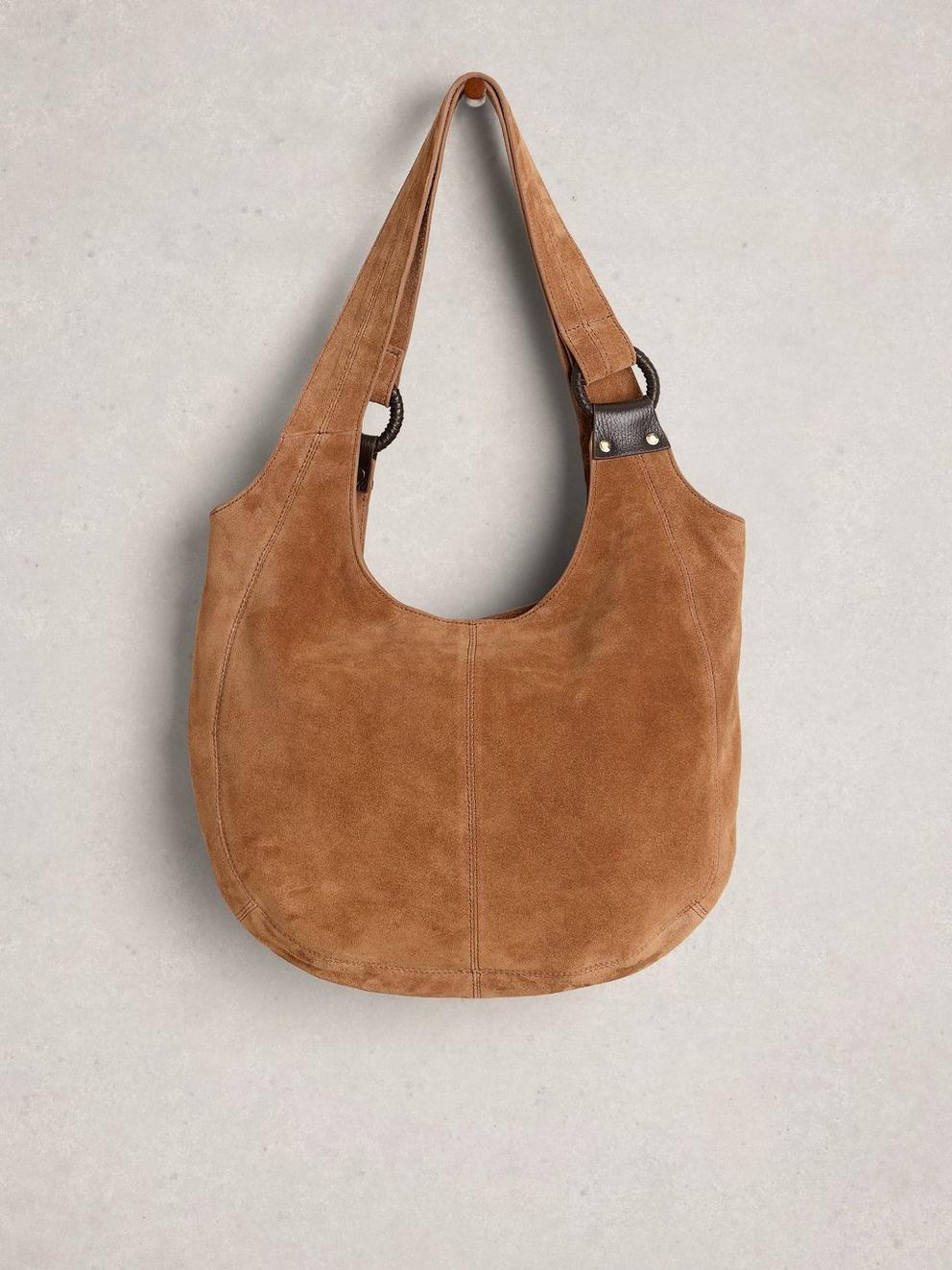 Saffy Shoulder Bag in MID TAN - FLAT FRONT