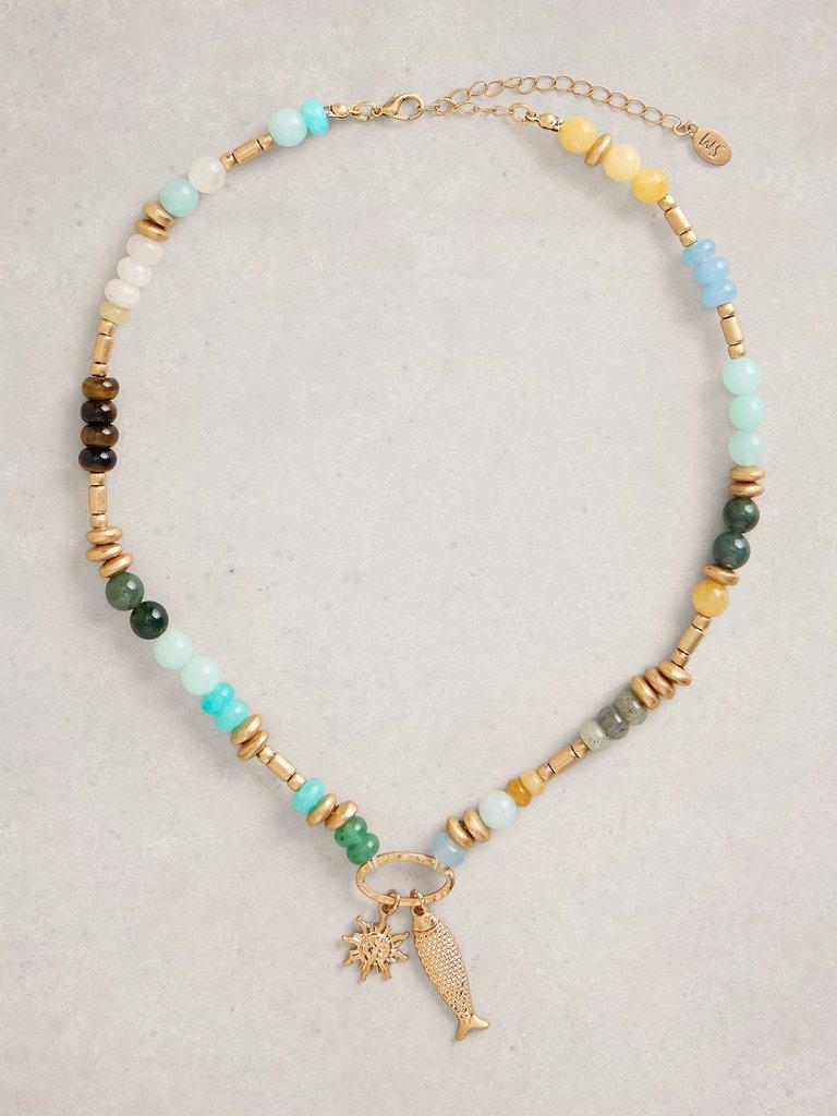 Sunny Charm Necklace in GLD TN MET - FLAT FRONT