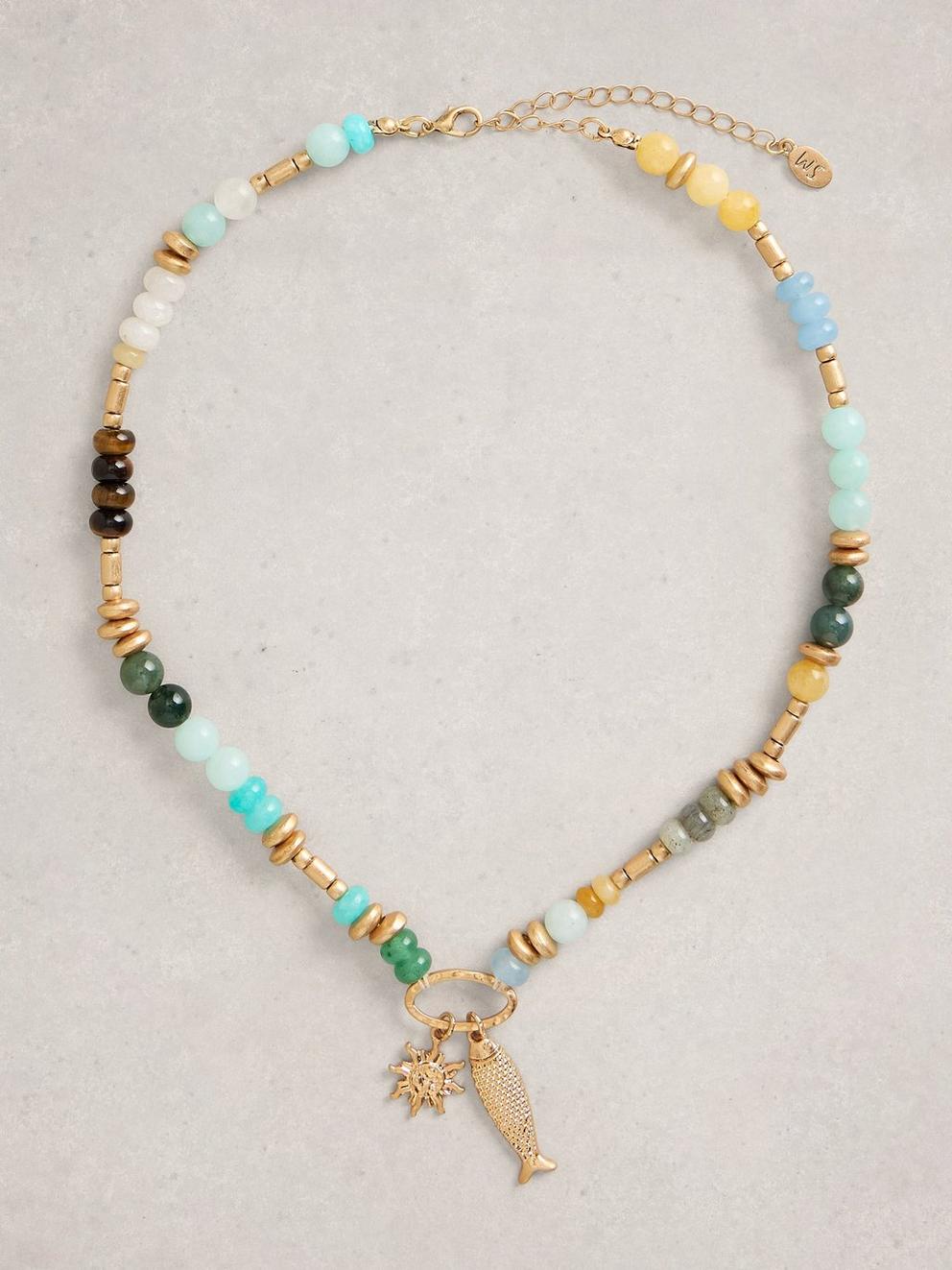 Sunny Charm Necklace in GLD TN MET - FLAT FRONT