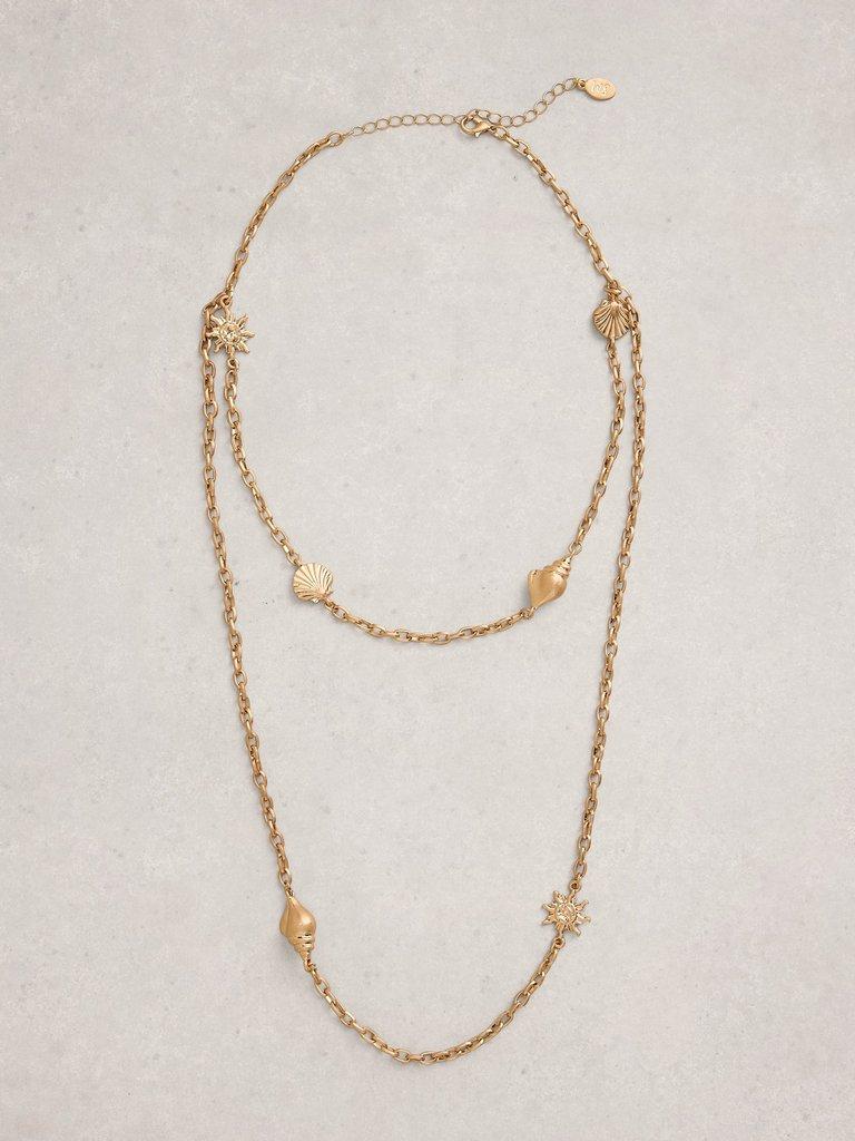 Sandy Necklace in GLD TN MET - FLAT FRONT