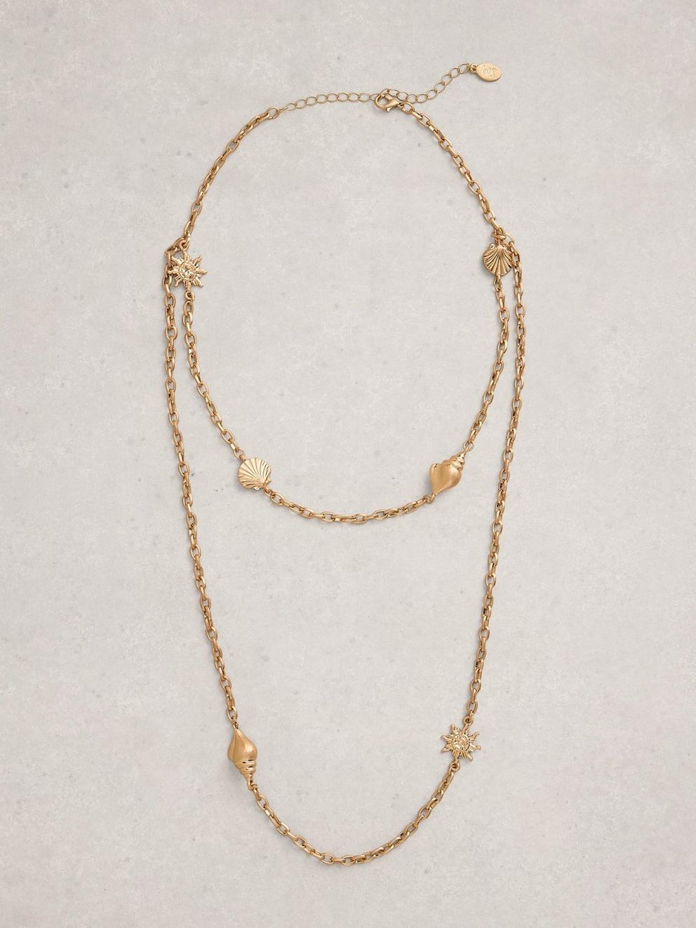 Sandy Necklace in GLD TN MET - FLAT FRONT