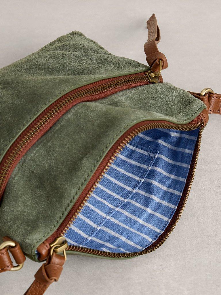 Hollie Mini Crossbody Bag in KHAKI GRN - FLAT DETAIL