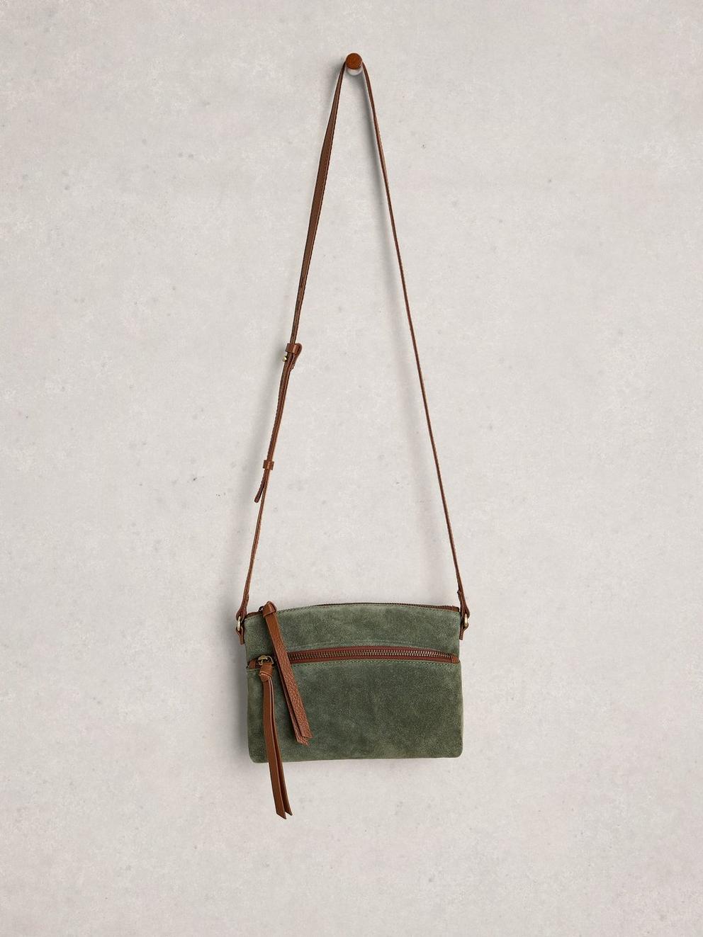 Hollie Mini Crossbody Bag in KHAKI GRN - FLAT FRONT