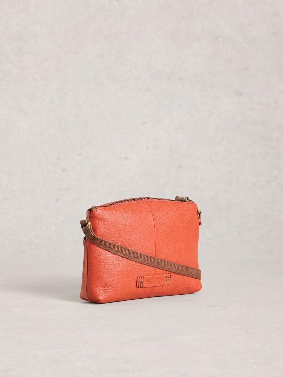 Hollie Mini Crossbody Bag in MID PINK - FLAT BACK