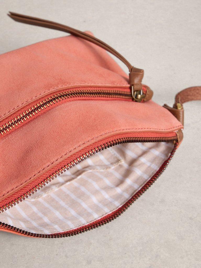 Hollie Mini Crossbody Bag in MID PINK - FLAT DETAIL