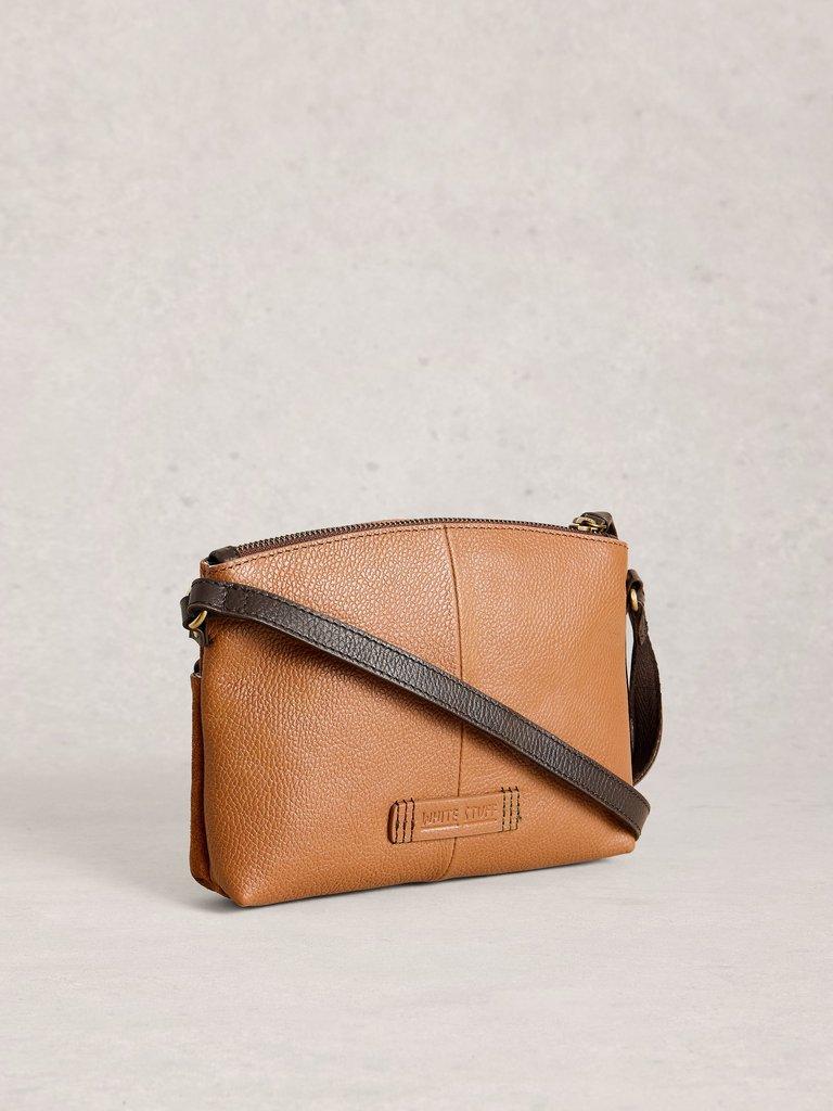 Hollie Mini Crossbody Bag in MID TAN - FLAT BACK
