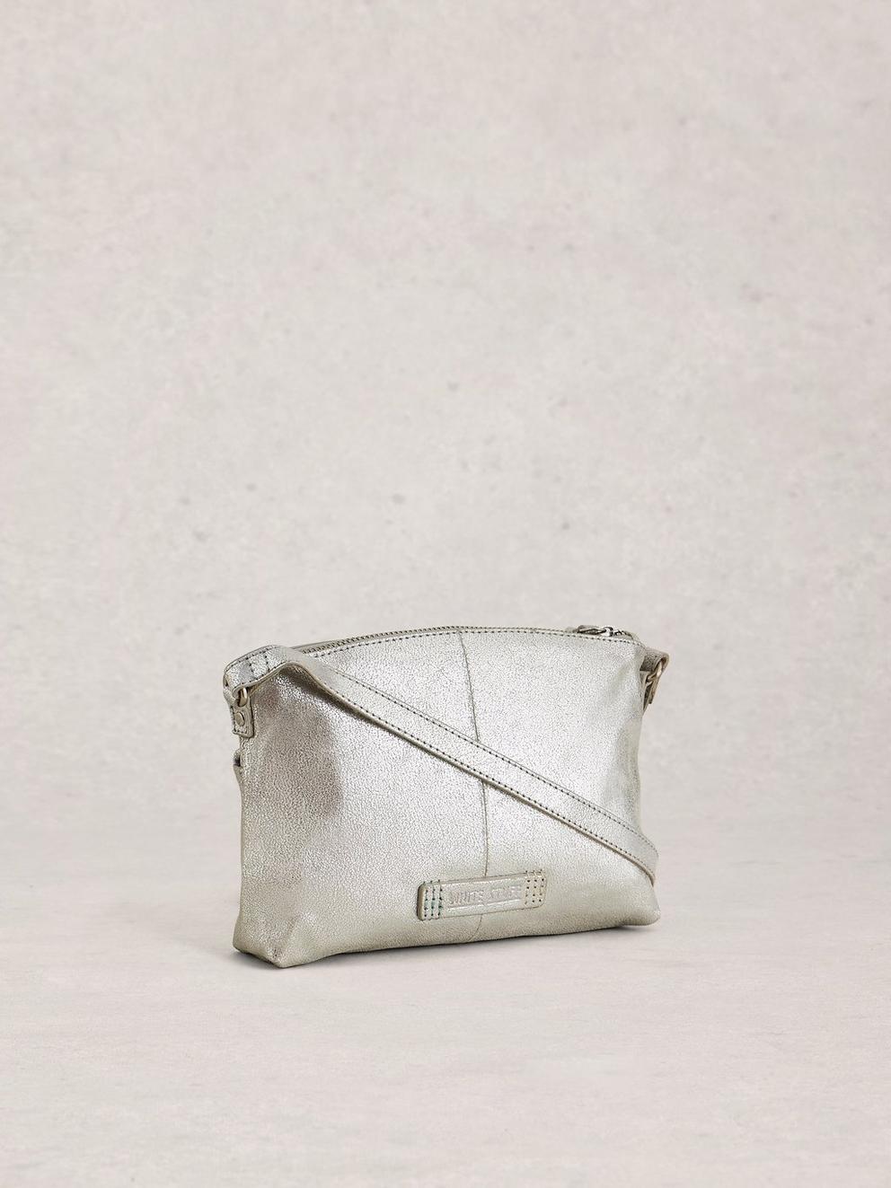 Hollie Mini Crossbody Bag in SLV TN MET - FLAT BACK