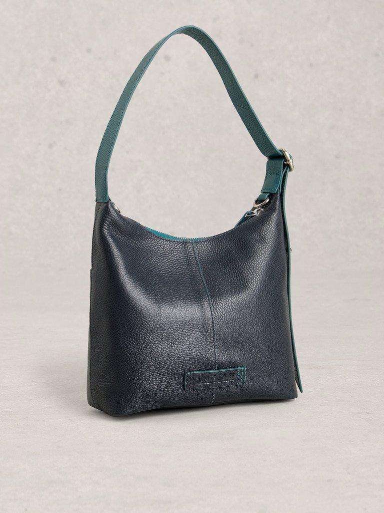 Sophia Mini Leather Crossbody in DARK NAVY - FLAT BACK