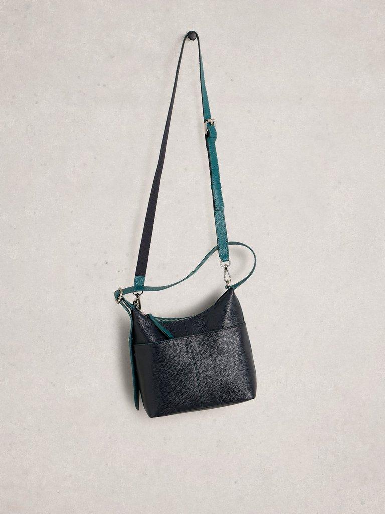 Sophia Mini Leather Crossbody in DARK NAVY - FLAT FRONT