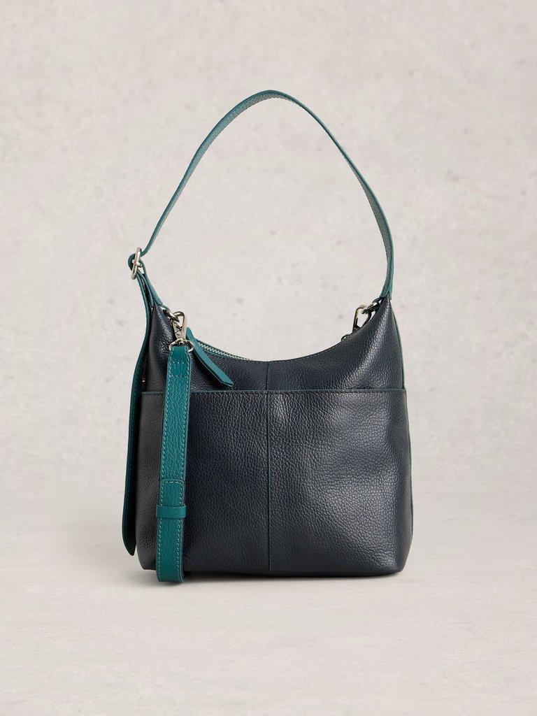 Sophia Mini Leather Crossbody in DARK NAVY - LIFESTYLE