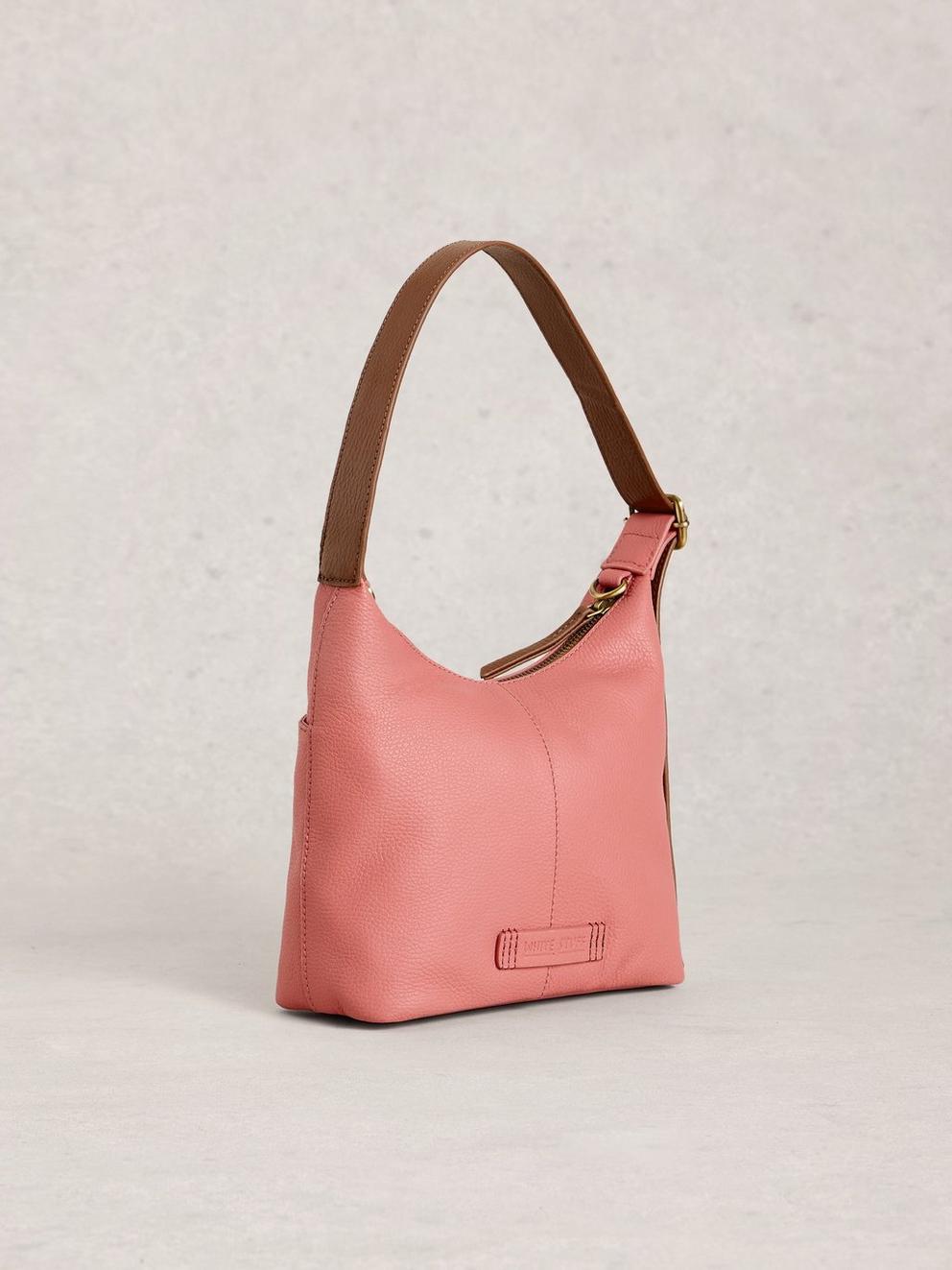 Sophia Mini Leather Crossbody in DUS PINK - FLAT BACK