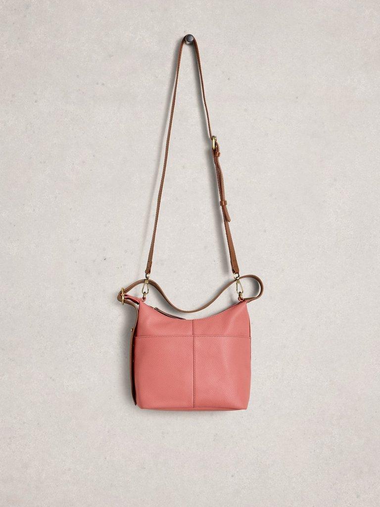 Sophia Mini Leather Crossbody in DUS PINK - FLAT FRONT