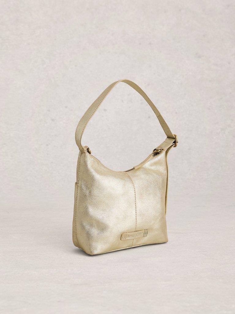 Sophia Mini Leather Crossbody in GLD TN MET - FLAT BACK