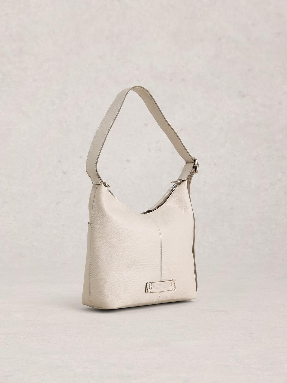 Sophia Mini Leather Crossbody in PALE IVORY - FLAT BACK