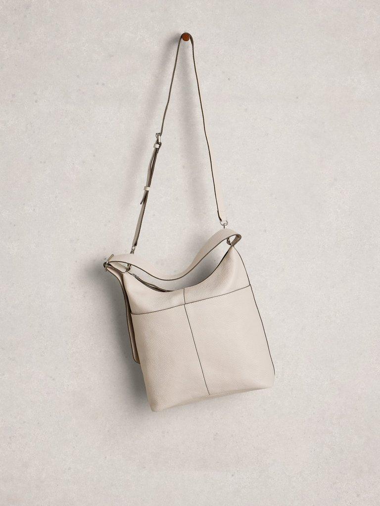 Sophia Mini Leather Crossbody in PALE IVORY - FLAT FRONT