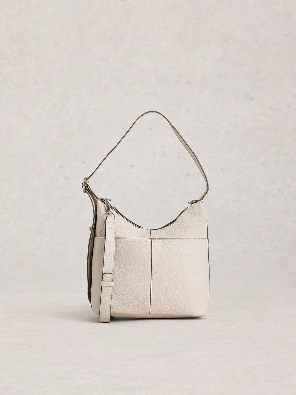 Sophia Mini Leather Crossbody in PALE IVORY - LIFESTYLE