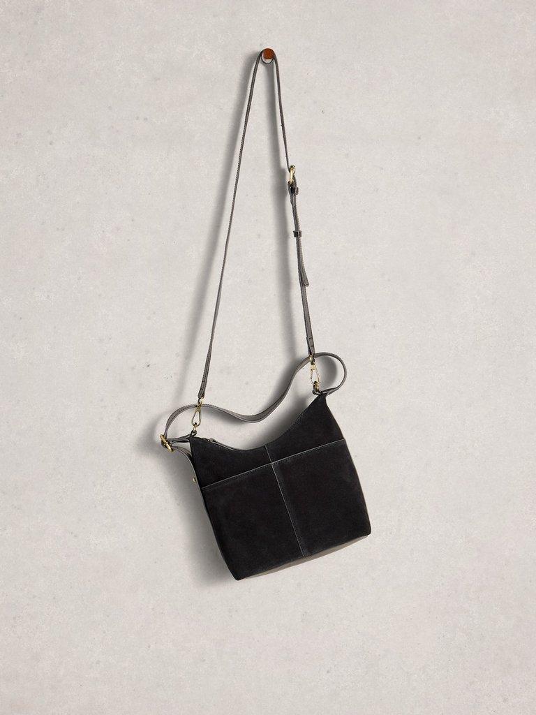 Sophia Mini Leather Crossbody in PURE BLK - FLAT FRONT