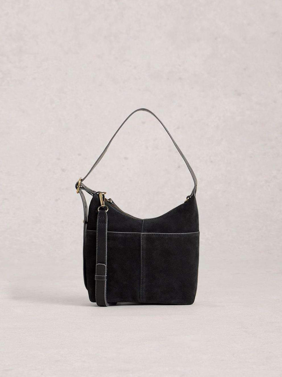 Sophia Mini Leather Crossbody in PURE BLK - LIFESTYLE