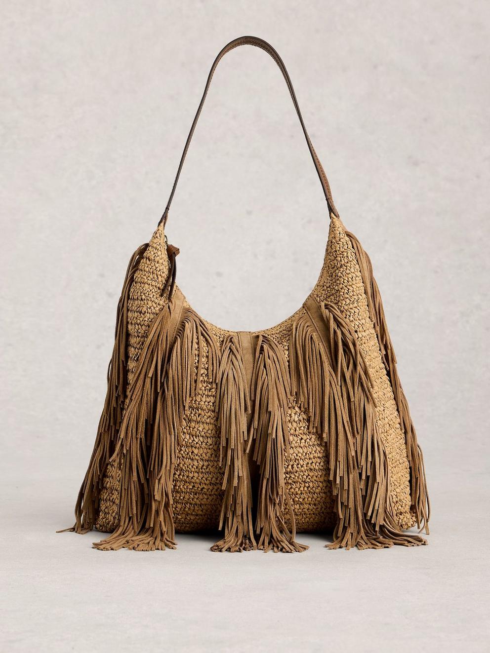 Tara Tassel Shoudler Bag  in LGT NAT - LIFESTYLE