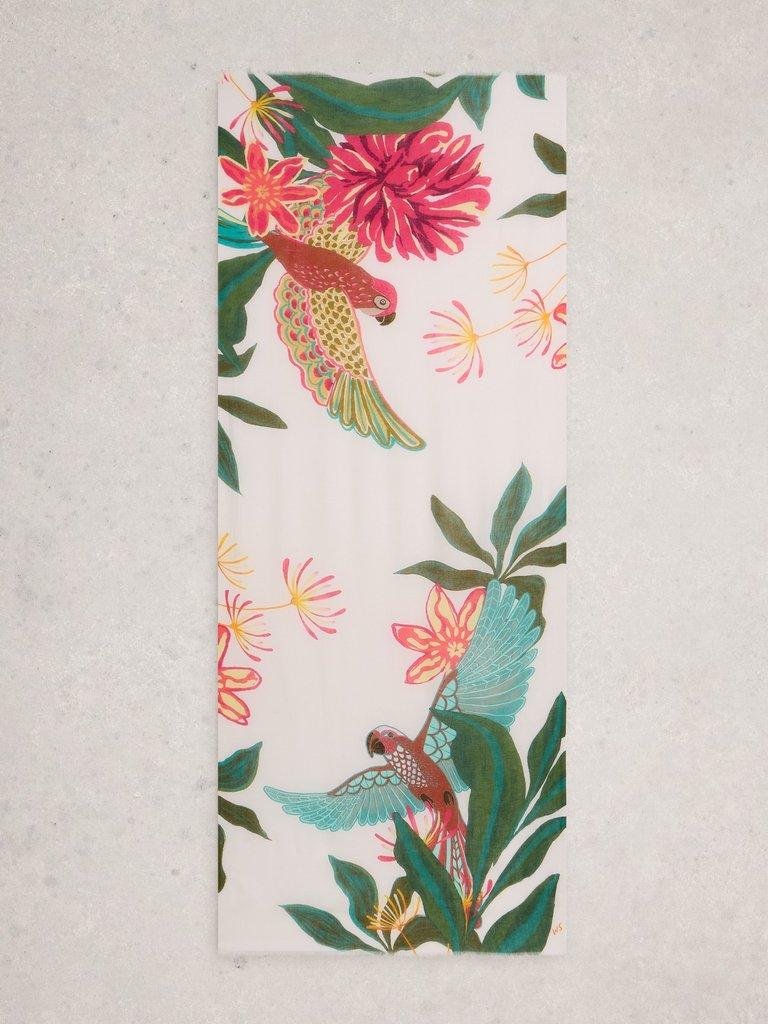 Lily Printed Scarf in IVORY PR - FLAT BACK