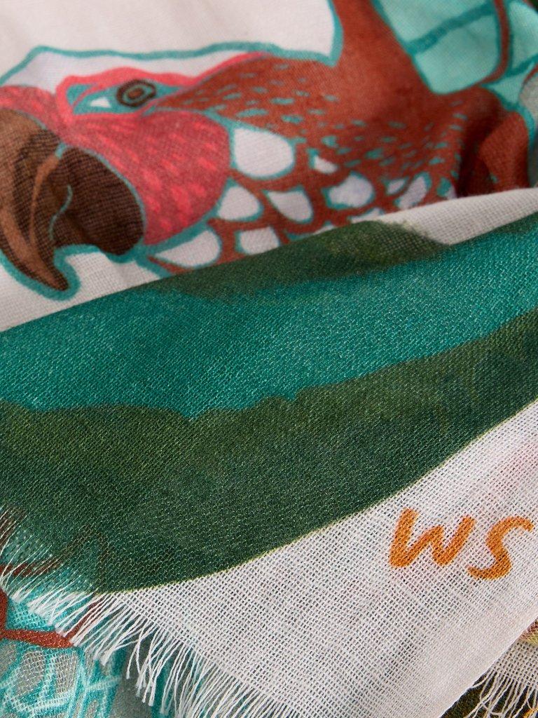 Lily Printed Scarf in IVORY PR - FLAT DETAIL