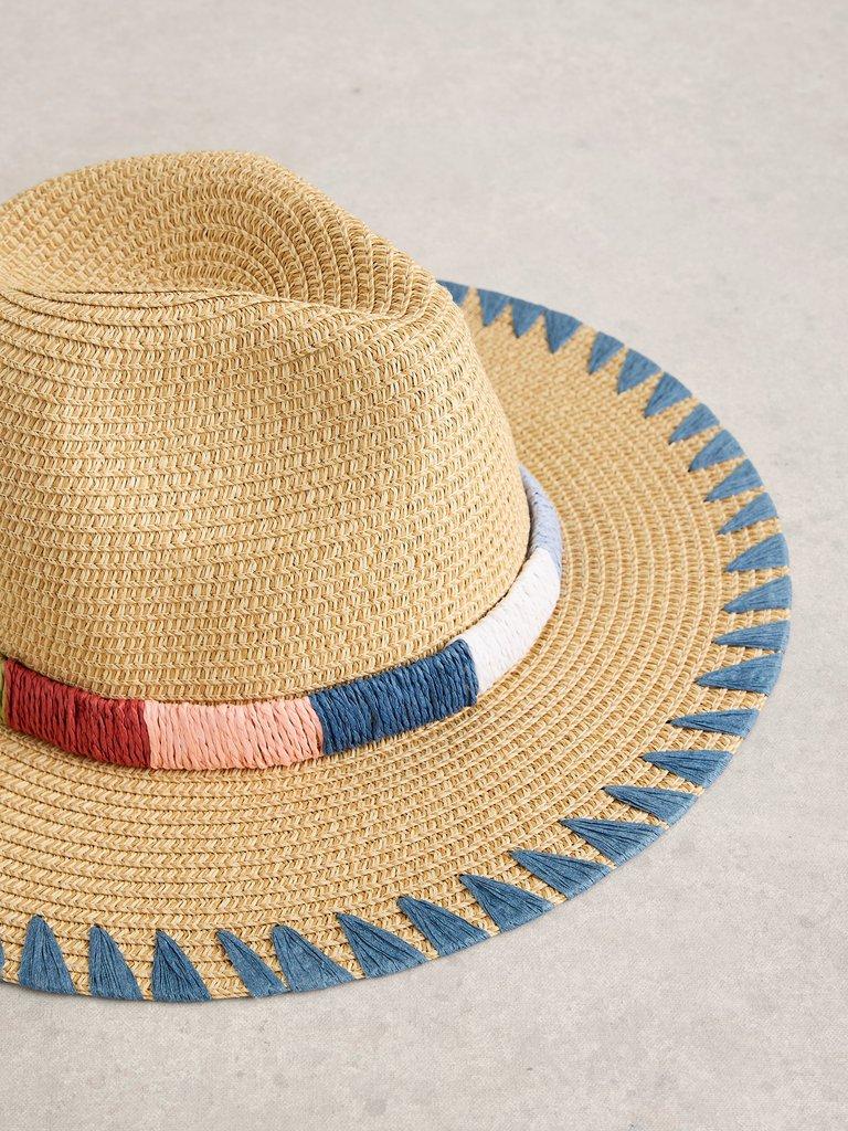 Whipstitch Fedora in NAT MLT - FLAT DETAIL