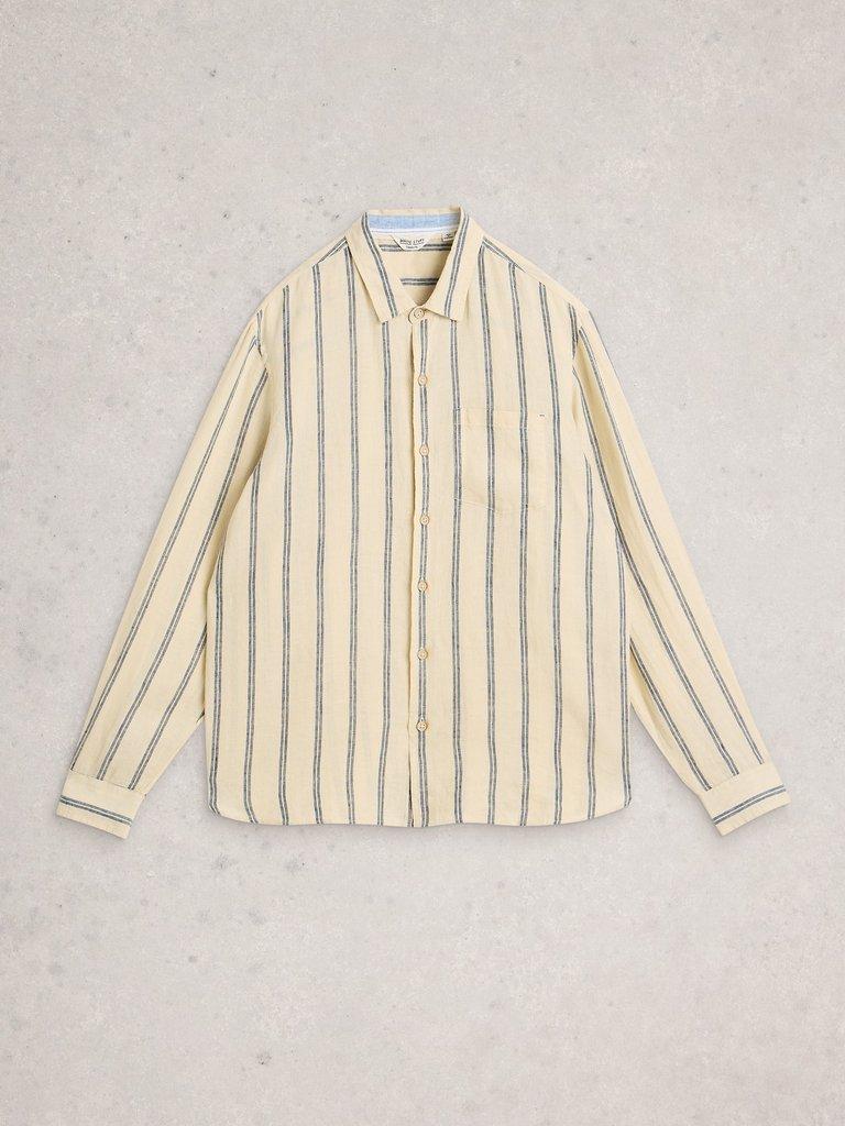Keswick Striped Linen Shirt in NAT MLT - FLAT FRONT