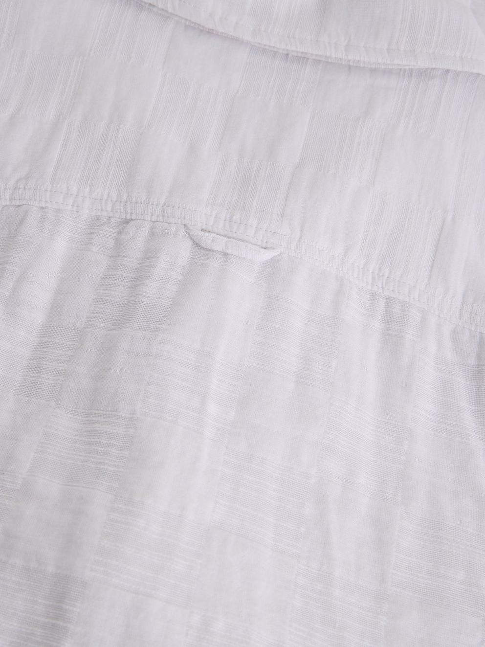 Denny SS Check Shirt in BRIL WHITE - FLAT DETAIL