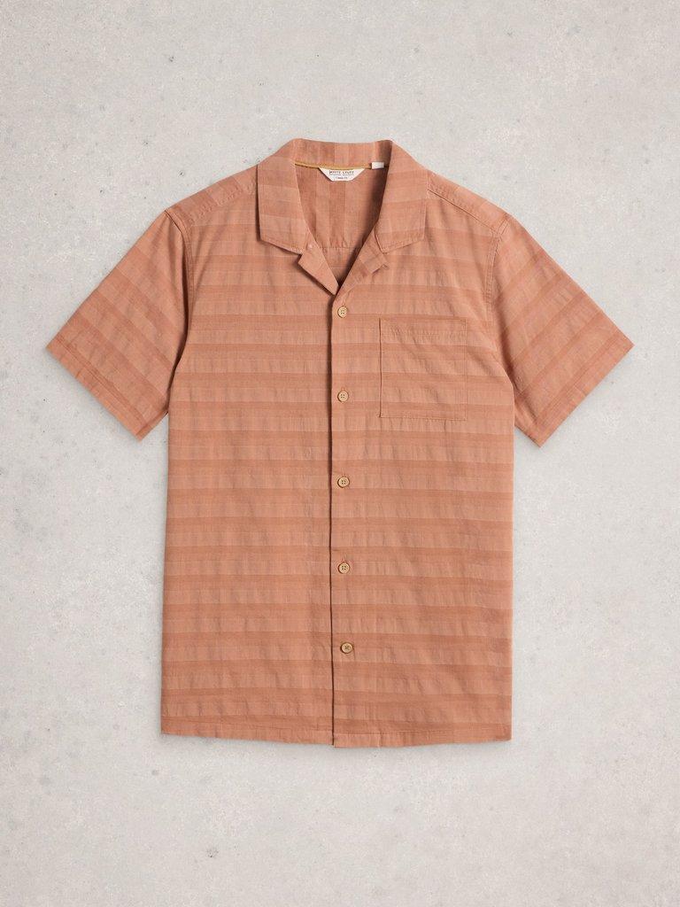 Heywood SS Herringbone Shirt in LGT ORANGE - FLAT FRONT