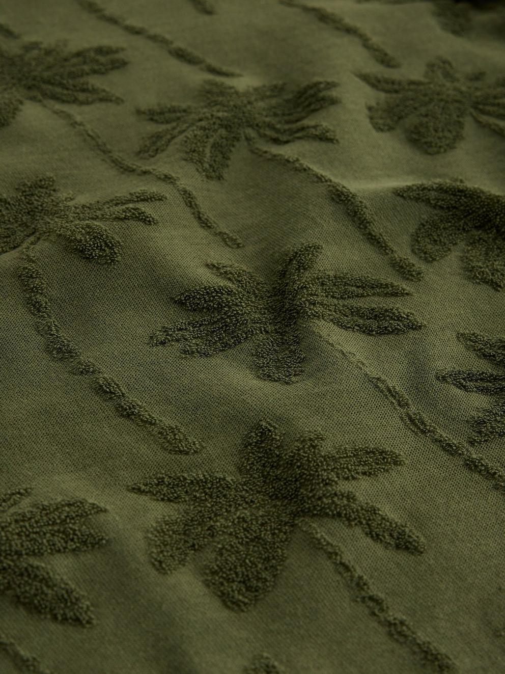 Totten Palm Trophy Neck Polo in KHAKI GRN - FLAT DETAIL