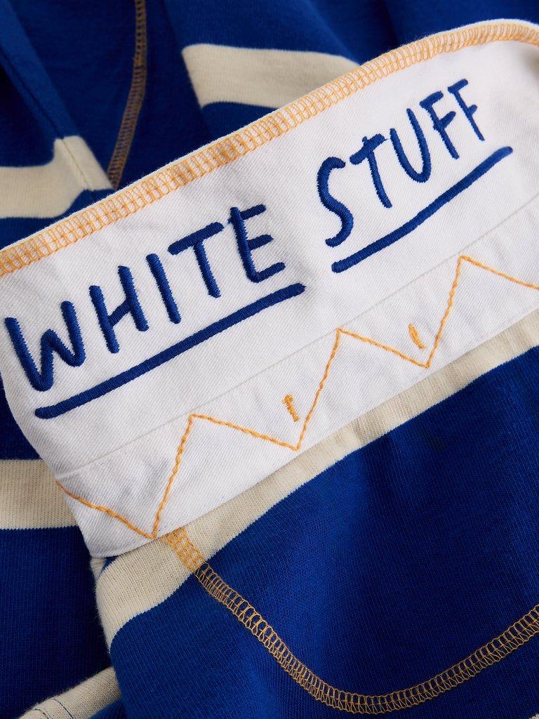 Yarmouth Stripe Rugby in BLUE MLT - FLAT DETAIL