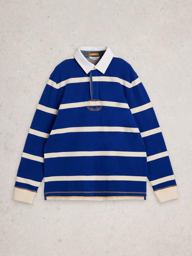 Yarmouth Stripe Rugby in BLUE MLT - FLAT FRONT