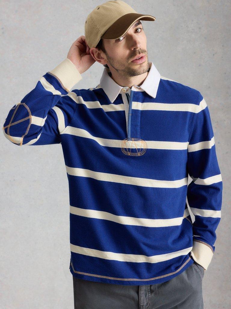 Yarmouth Stripe Rugby in BLUE MLT - LIFESTYLE