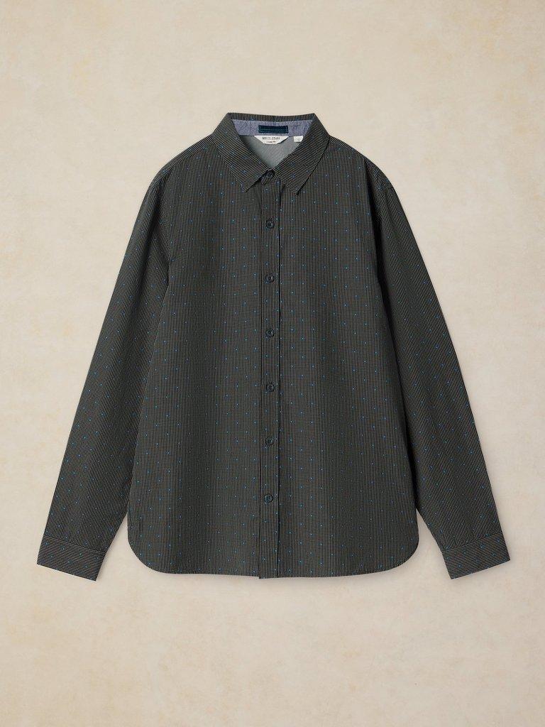 Douglas LS Dobby Shirt in GREY MLT - FLAT FRONT