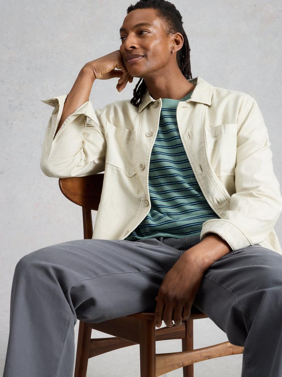 Horsham Striped Tee in BLUE MLT - LIFESTYLE