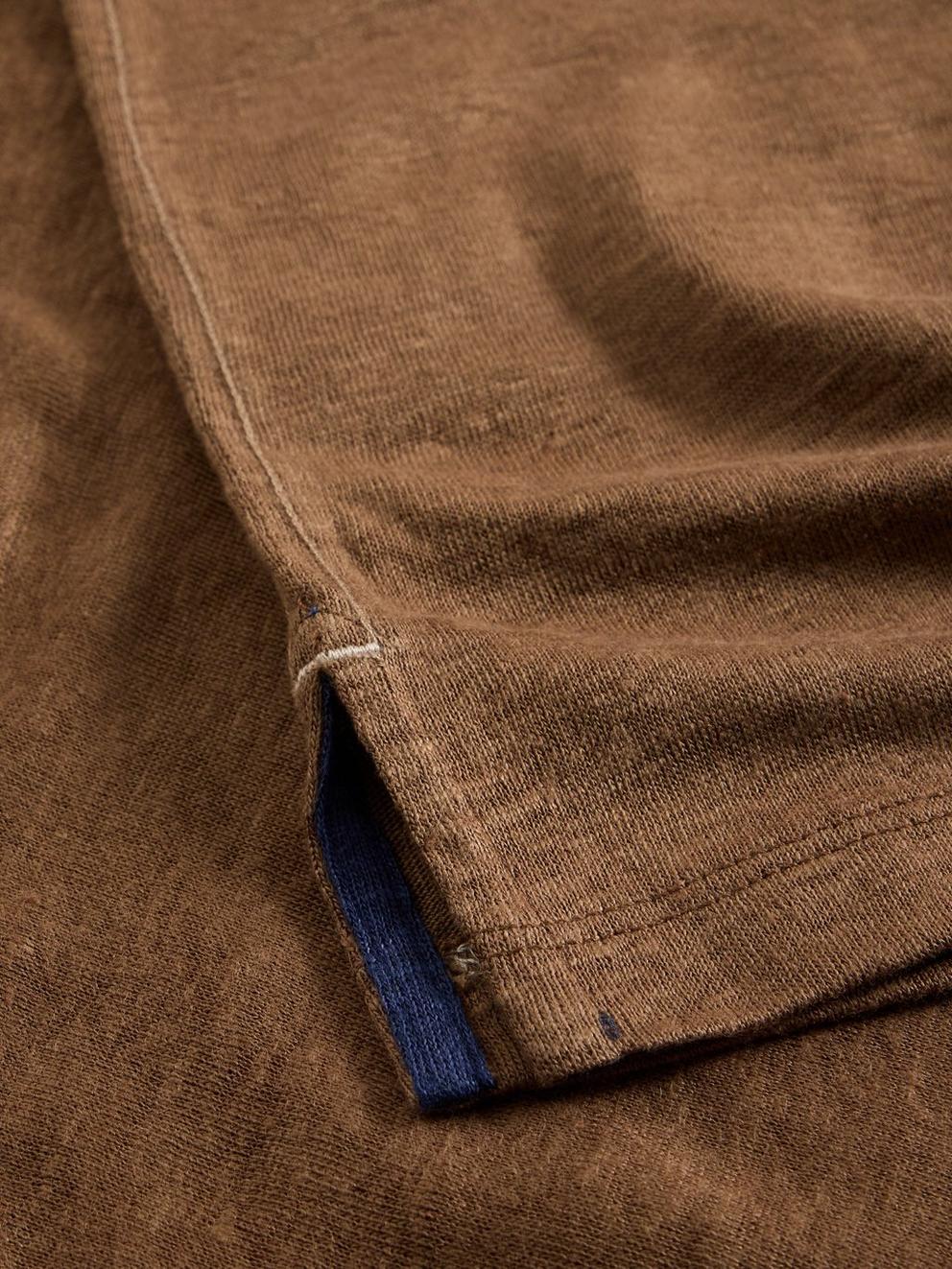 Abersoch Linen Tee in DK NAT - FLAT DETAIL