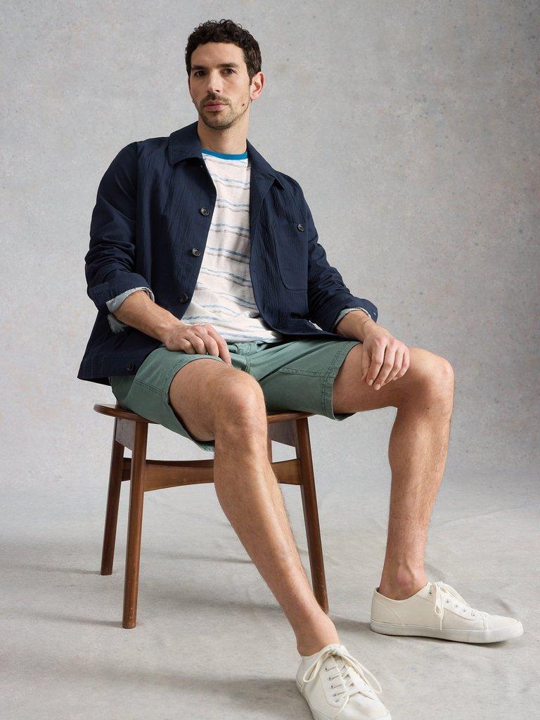 Abersoch Reverse Stripe SS Tee in BLUE MLT - LIFESTYLE