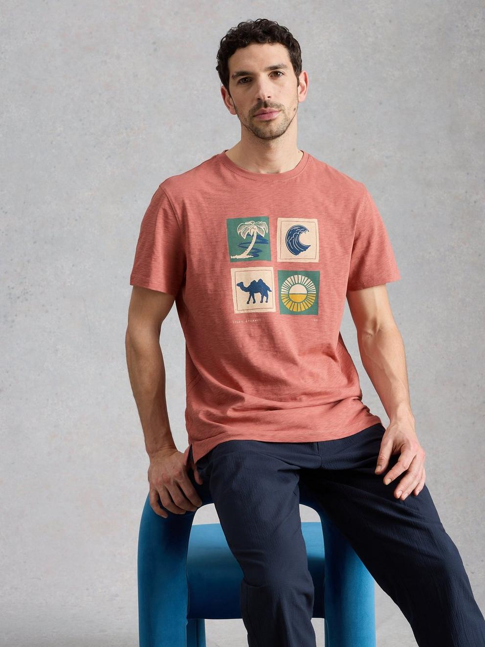 Abersoch Camel Graphic Tee in PINK PR - LIFESTYLE