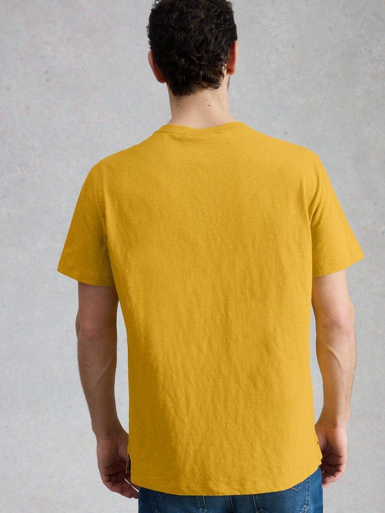 Abersoch Scooter Graphic Tee in YELLOW PR - MODEL BACK