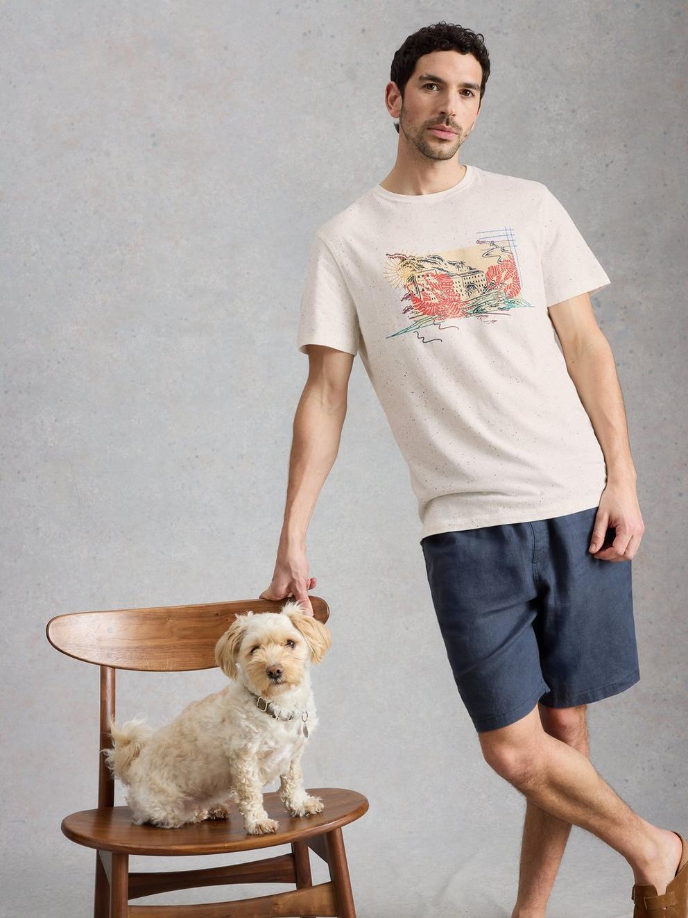 Abersoch Postcard Graphic Tee in WHITE PR - LIFESTYLE