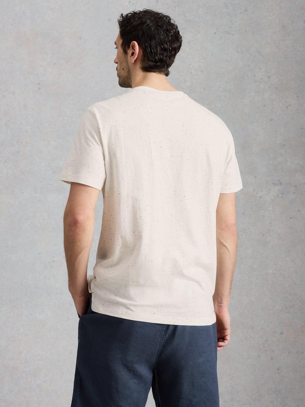 Abersoch Postcard Graphic Tee in WHITE PR - MODEL BACK