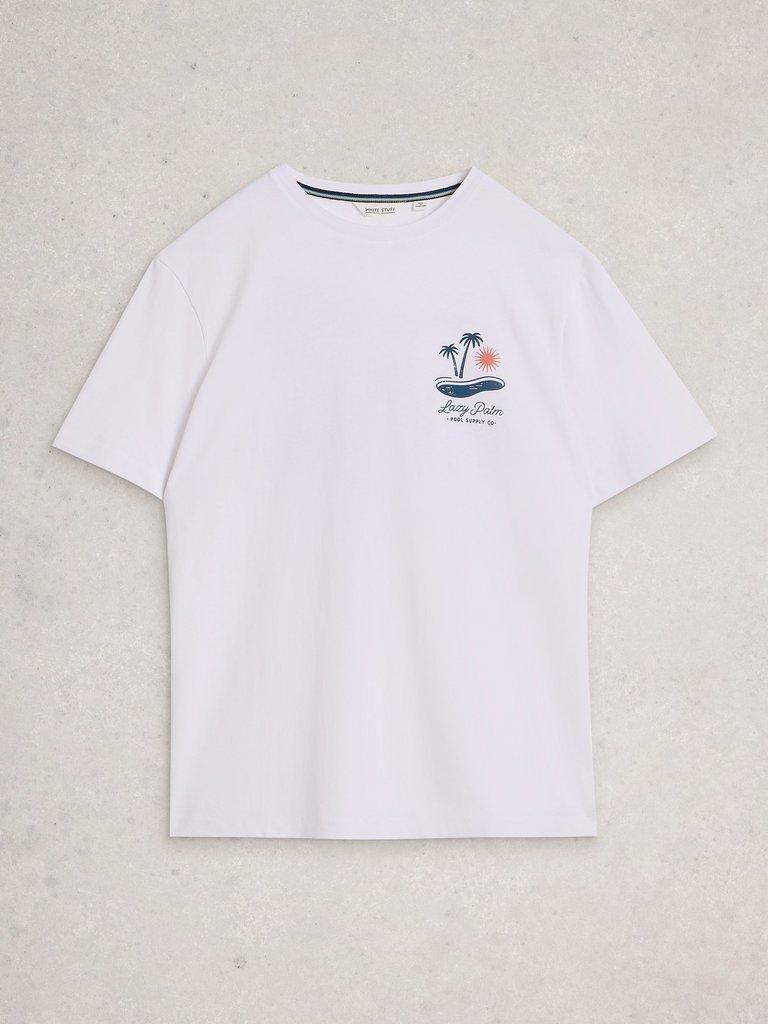 Horsham Pool Side Graphic Tee in WHITE PR - FLAT FRONT