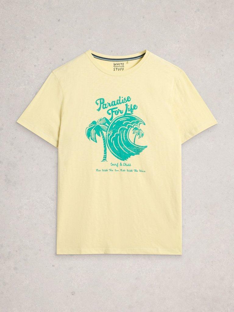 Abersoch Paradise Graphic Tee in YELLOW PR - FLAT FRONT