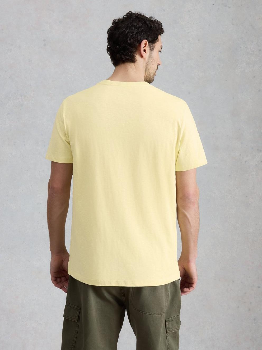 Abersoch Paradise Graphic Tee in YELLOW PR - MODEL BACK