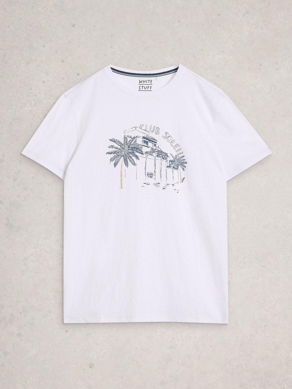 Abersoch Scenic Graphic Tee in WHITE PR - FLAT FRONT