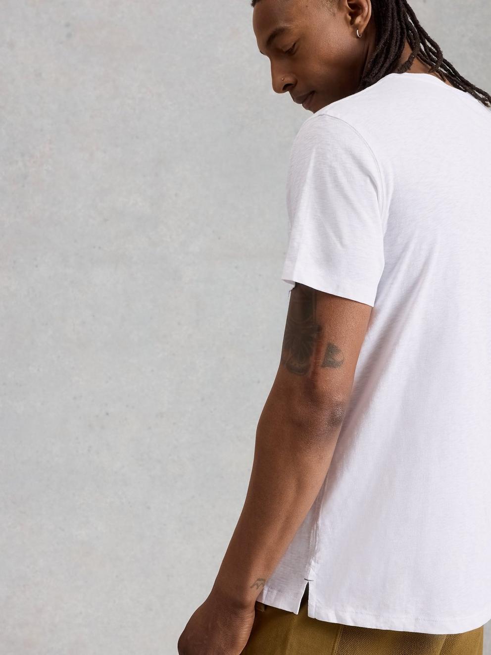 Abersoch Scenic Graphic Tee in WHITE PR - MODEL BACK
